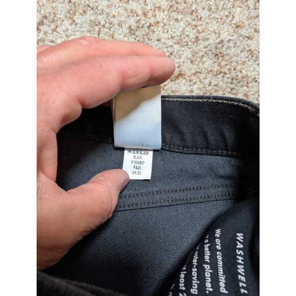 Banana Republic Woman's Black, High rise, Denim Jeans 31 (14), Slightly tapered - Picture 9 of 15